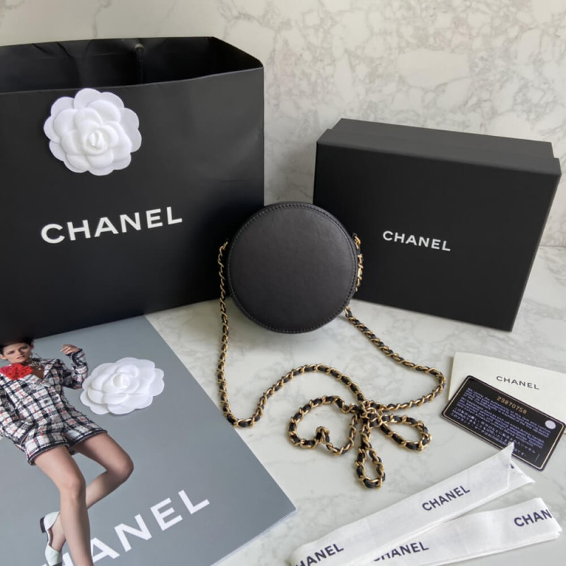 Replica Chanel Studded Cc Detail Round Bag As1180 - Image 7