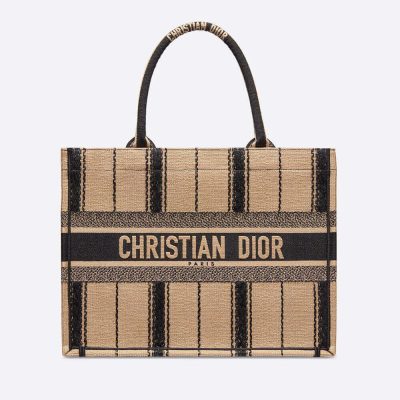 Replica Christian Dior Small Bayadere Embroidered Dior Book Tote M1296