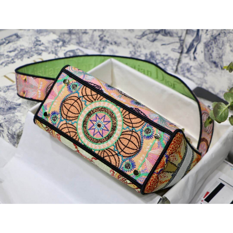 Replica Dior Medium Lady D-Lite Multicolor Dior In Lights Embroidery M0565 - Image 11
