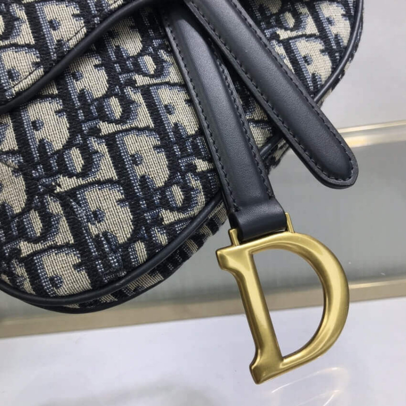 Replica Dior Mini Saddle Bag Blue Oblique Jacquard M0447 - Image 10