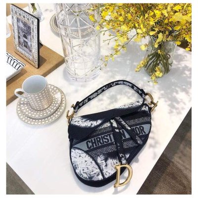 Alternative view of Replica Dior Saddle Bag Blue Multicolor TieAmp; Dior Embroidery M0446