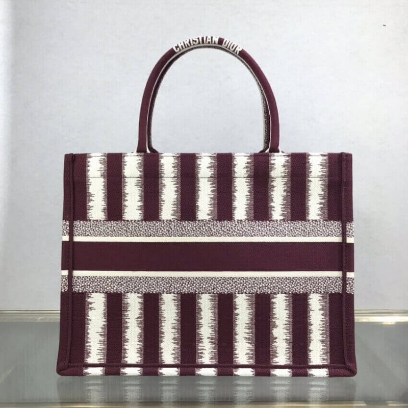 Replica Dior Small Book Tote D-Stripes Embroidery M1296 - Image 2