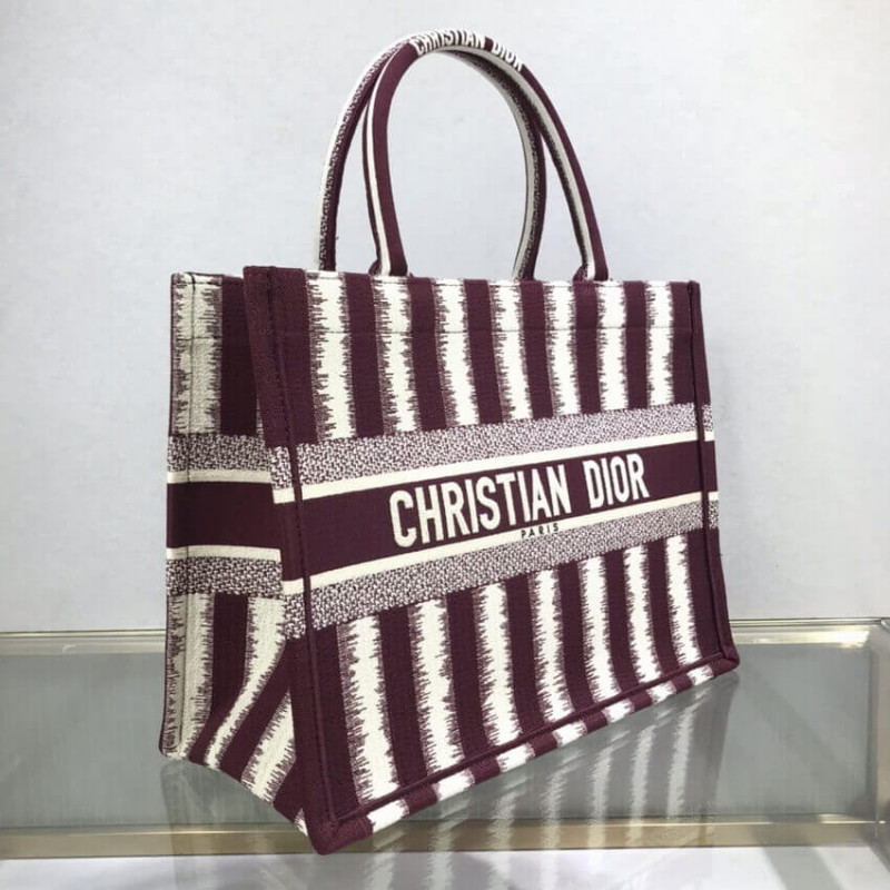 Replica Dior Small Book Tote D-Stripes Embroidery M1296 - Image 3