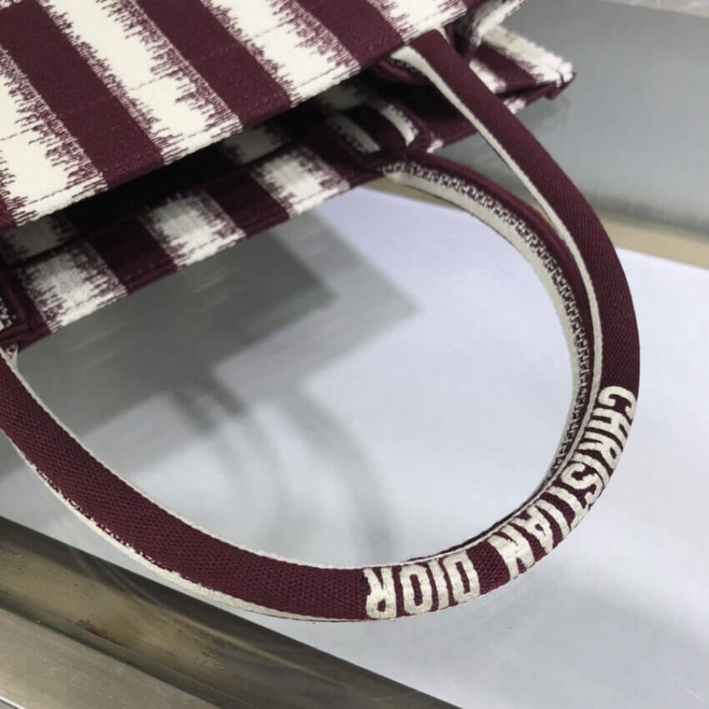 Replica Dior Small Book Tote D-Stripes Embroidery M1296 - Image 6