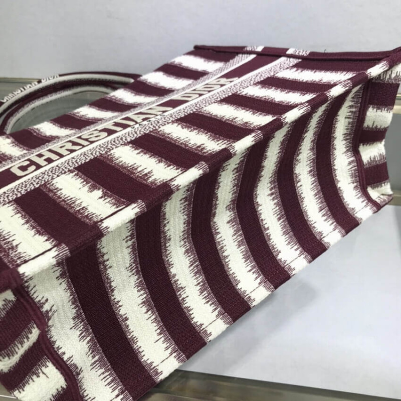 Replica Dior Small Book Tote D-Stripes Embroidery M1296 - Image 7