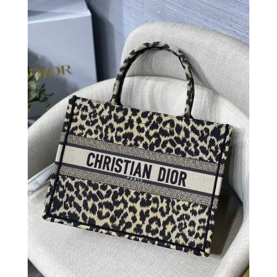 Replica Dior Small Book Tote Ricamo Mizza Beige Multicolore M1296