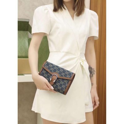 Alternative view of Replica Gucci Denim Dionysus Mini Chain Bag 401231