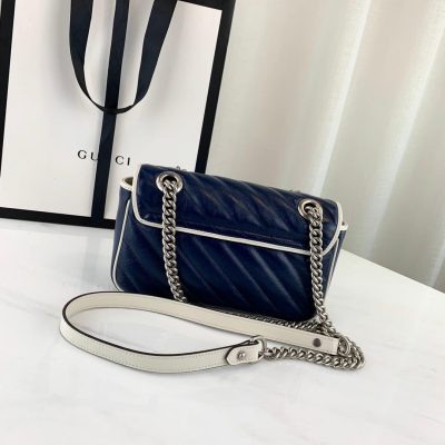 Alternative view of Replica Gucci Gg Marmont Matelasse Mini Bag 446744 Blue