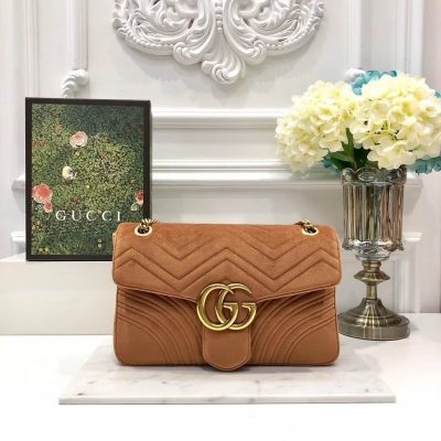 Alternative view of Replica Gucci Gg Marmont Medium Velvet Shoulder Bag 443496