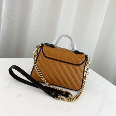 Alternative view of Replica Gucci Gg Marmont Mini Top Handle Bag 583571 Cognac