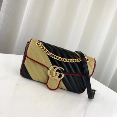 Alternative view of Replica Gucci Gg Marmont Small Shoulder Bag 443497 Beige/Black