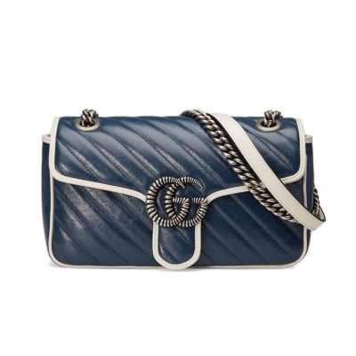 Replica Gucci Gg Marmont Small Shoulder Bag 443497 Blue