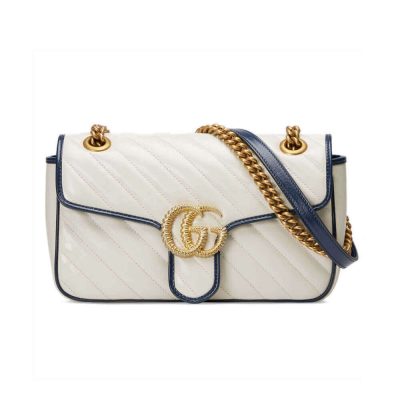 Replica Gucci Gg Marmont Small Shoulder Bag 443497 White