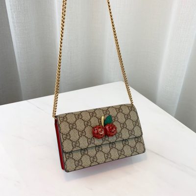 Alternative view of Replica Gucci Gg Supreme Mini Bag With Cherries Pm 481291