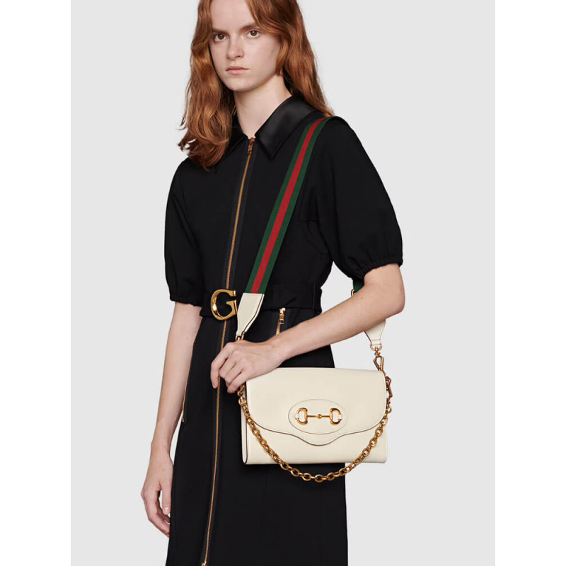 Replica Gucci Horsebit 1955 Leather Small Bag 677286 - Image 2