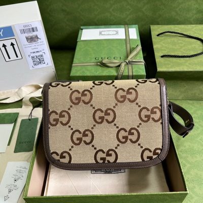 Alternative view of Replica Gucci Horsebit 1955 Shoulder Bag With Jumbo Gg 602204
