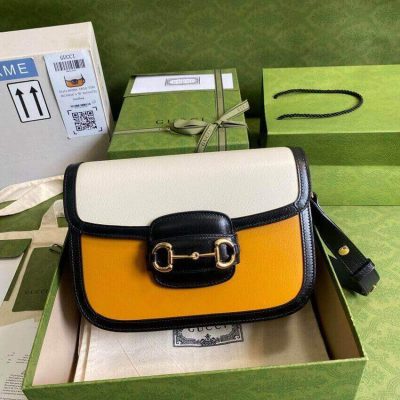 Replica Gucci Horsebit 1955 Small Bag 602204 In White/Sand Leather