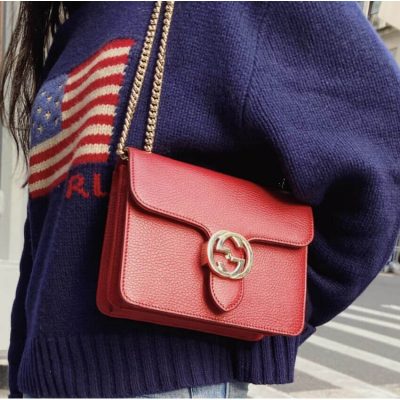 Alternative view of Replica Gucci Interlocking Chain Leather Cross Body Bag 510304
