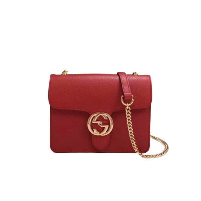 Replica Gucci Interlocking Chain Leather Cross Body Bag 510304