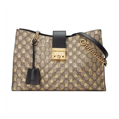 Replica Gucci Padlock Gg Supreme Bees Medium Shoulder Bag 479197