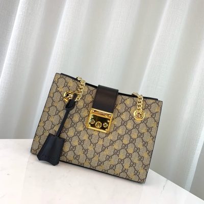Alternative view of Replica Gucci Padlock Small Gg Bees Shoulder Bag 498156
