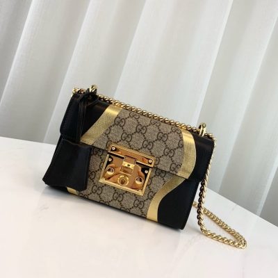 Alternative view of Replica Gucci Padlock Small Gg Shoulder Bag 432182 Black