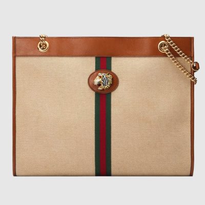 Replica Gucci Vintage Canvas Rajah Gg Tweed Large Tote 537219