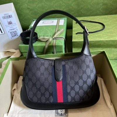 Alternative view of Replica Gucci X Balenciaga Jackie 1961 Small Hobo Bag 680118 Black