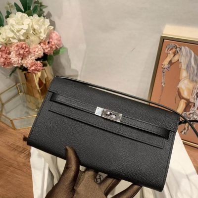 Replica Hermes Kelly Wallet To Go Woc 499041 Black