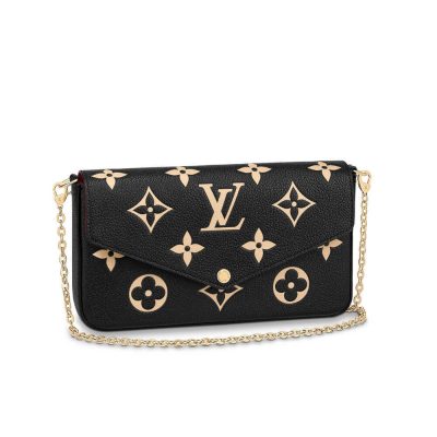 Replica Louis Vuitton Bicolor Monogram Empreinte Leather Felicie Pochette M80482
