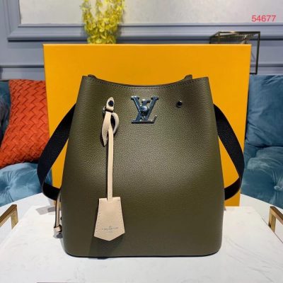 Alternative view of Replica Louis Vuitton Calfskin Leather Lockme Bucket M55439
