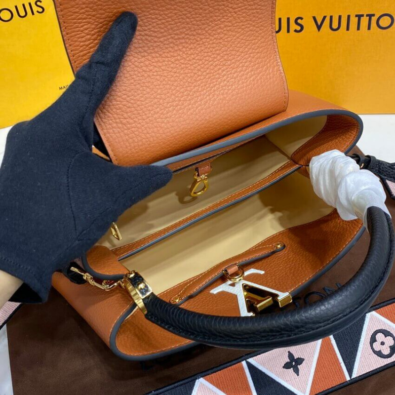 Replica Louis Vuitton Capucines Mm M59020 Gold/Noir - Image 11