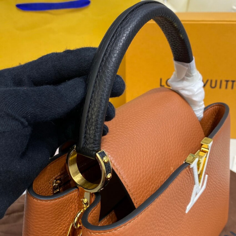 Replica Louis Vuitton Capucines Mm M59020 Gold/Noir - Image 5