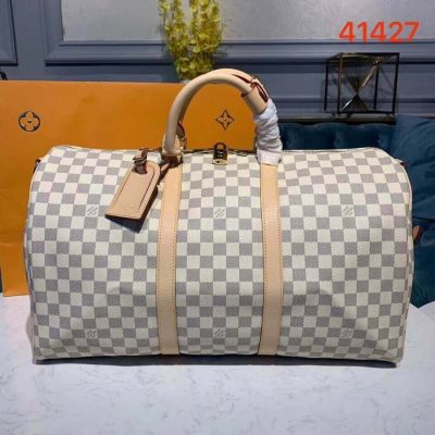 Alternative view of Replica Louis Vuitton Damier Azur Keepall Bandouliere 50 N41427