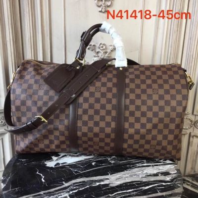 Alternative view of Replica Louis Vuitton Damier Ebene Canvas Keepall Bandouliere 45 N41428