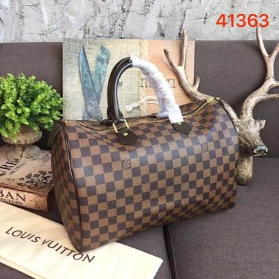 Alternative view of Replica Louis Vuitton Damier Ebene Canvas Speedy 35 N41363