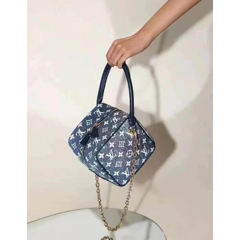 Replica Louis Vuitton Denim Jacquard Textil Square Bag M59611 - Image 2