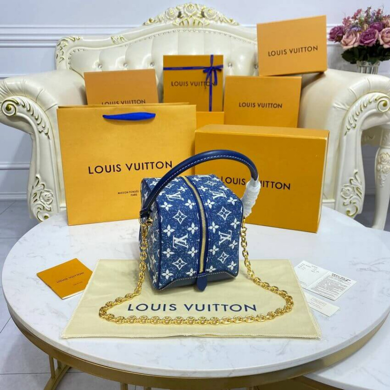 Replica Louis Vuitton Denim Jacquard Textil Square Bag M59611 - Image 11