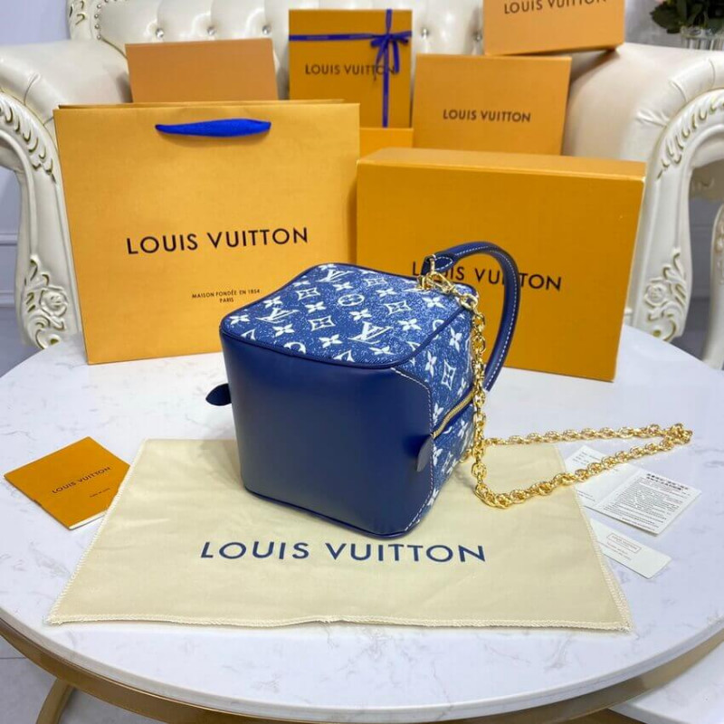 Replica Louis Vuitton Denim Jacquard Textil Square Bag M59611 - Image 12