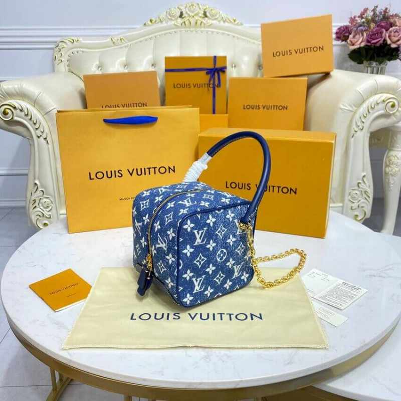 Replica Louis Vuitton Denim Jacquard Textil Square Bag M59611 - Image 8