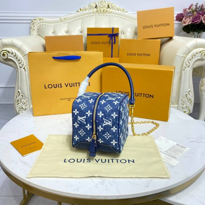 Replica Louis Vuitton Denim Jacquard Textil Square Bag M59611 - Image 9
