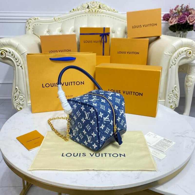 Replica Louis Vuitton Denim Jacquard Textil Square Bag M59611 - Image 10