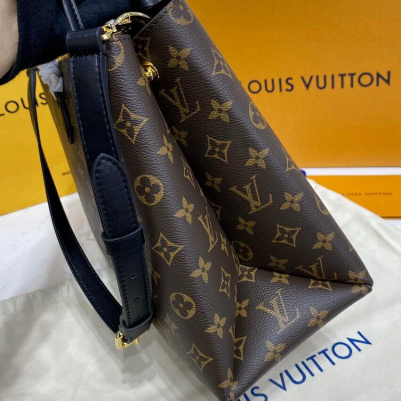 Replica Louis Vuitton Monogram Canvas Flower Tote M43550 Black - Image 8
