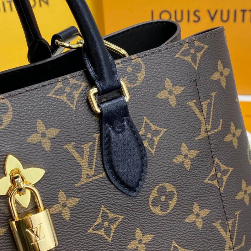 Replica Louis Vuitton Monogram Canvas Flower Tote M43550 Black - Image 10