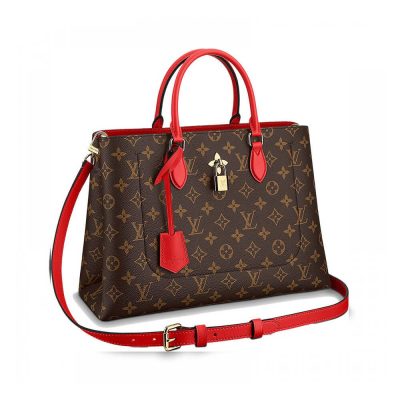 Replica Louis Vuitton Monogram Canvas Flower Tote M43553 Red