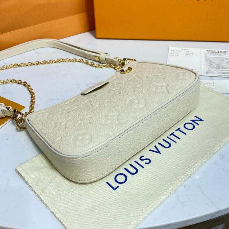 Replica Louis Vuitton Monogram Empreinte Easy Pouch On Strap M81066 Creme Aaa - Image 11