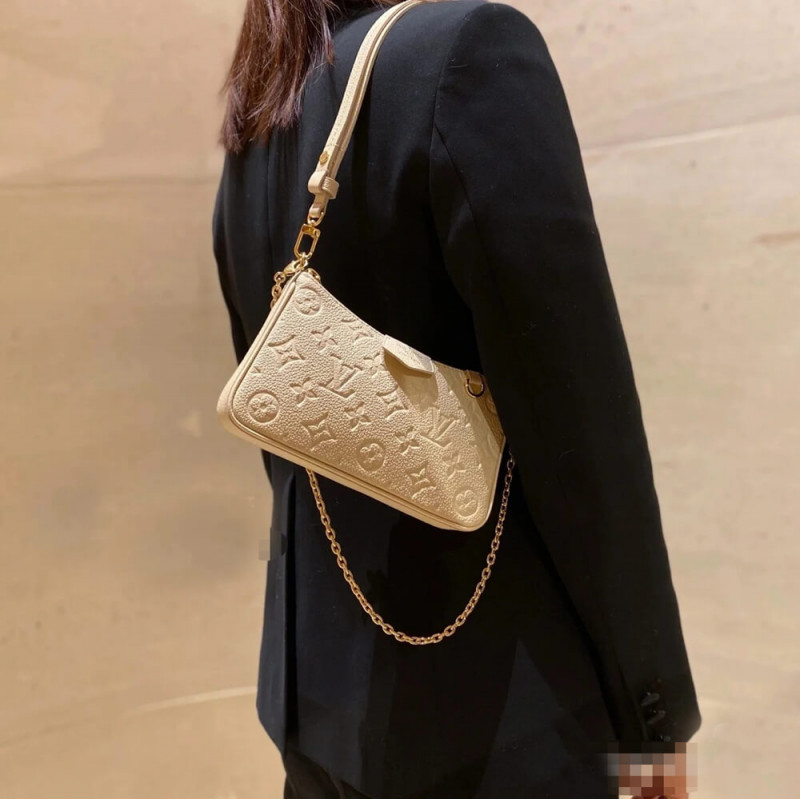 Replica Louis Vuitton Monogram Empreinte Easy Pouch On Strap M81066 Creme Aaa - Image 5
