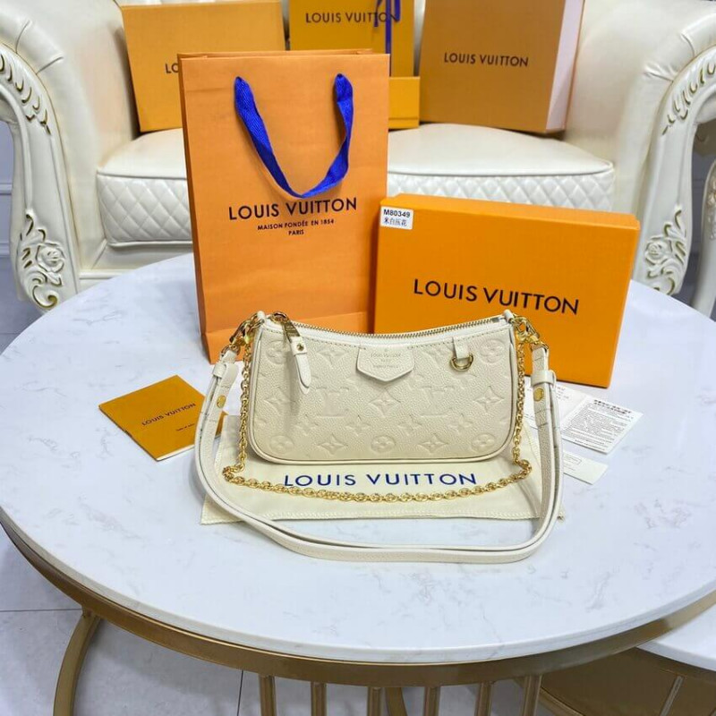 Replica Louis Vuitton Monogram Empreinte Easy Pouch On Strap M81066 Creme Aaa - Image 8