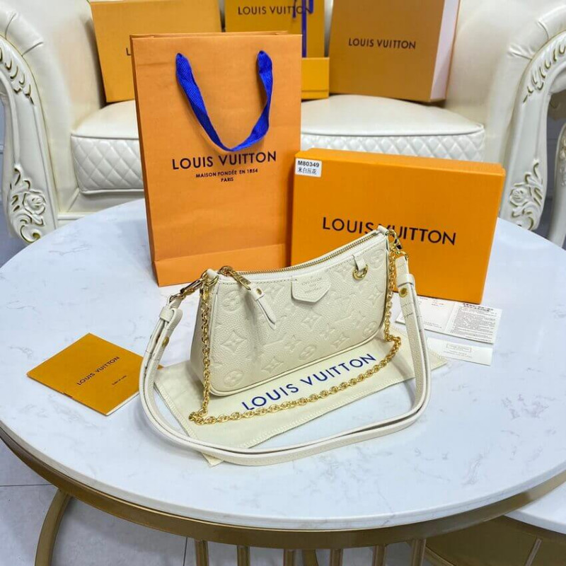 Replica Louis Vuitton Monogram Empreinte Easy Pouch On Strap M81066 Creme Aaa - Image 9