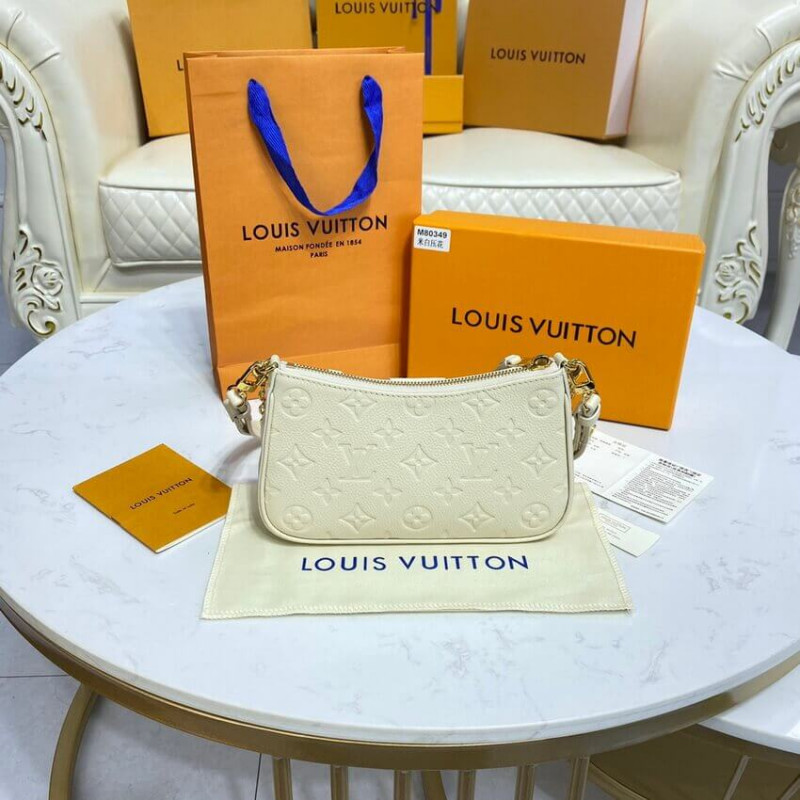 Replica Louis Vuitton Monogram Empreinte Easy Pouch On Strap M81066 Creme Aaa - Image 10